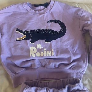 Mini rodini sweat suit set boys and girls size 4-5